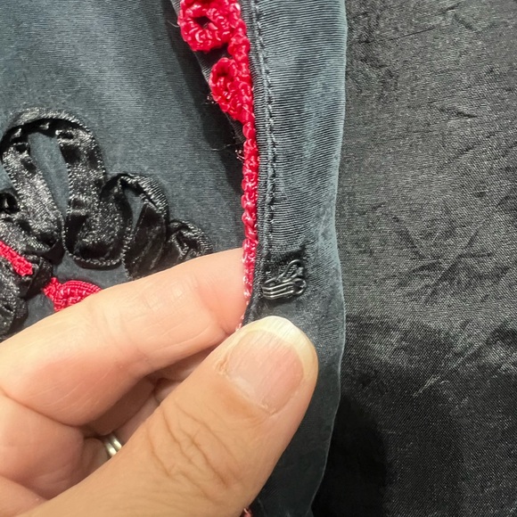 Ann Trinity Woman’s 100% Silk Evening Jacket Blazer Embellished Size Small - Picture 7 of 11